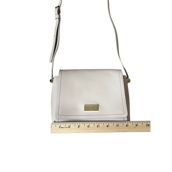 Kate Spade New York Cream Leather Flap Closure Small Crossbody Bag - Picture 8 of 13